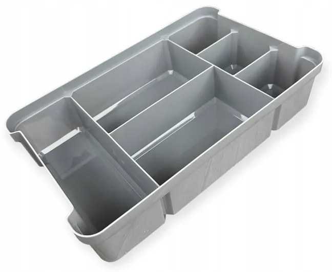 Organizér, úložný box 2v1, multifunkčný, biely STORMAX – 9 l, 35 x 23 x 17 cm
