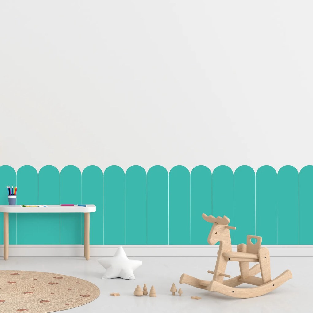 60x100cm Oblúk - Tyrkysová farba - textilná nálepka na stenu Farba: Tmavá, Veľkosť: 60 cm