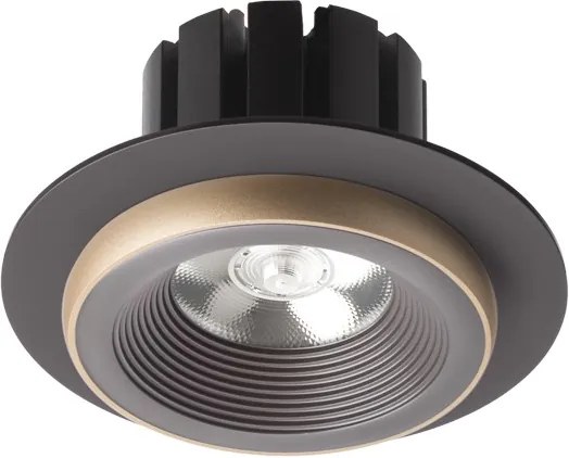 SHARM R I | Zápustné okrúhle LED svietidlo Farba: hnedá/perlová zlatá