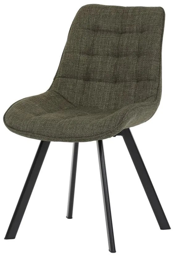 Jedálenská stolička HC-465 GRN2 zelená látka, nohy čierny kov