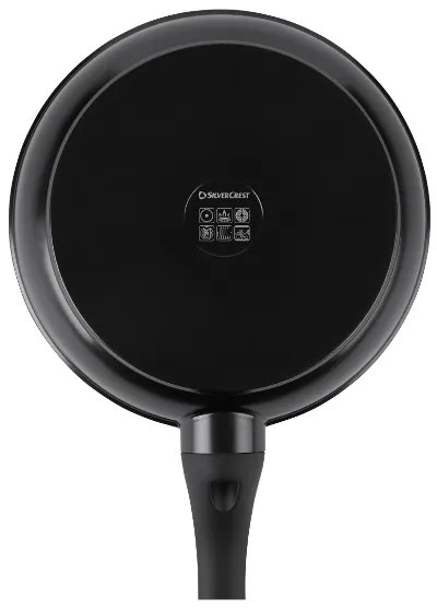 Silvercrest®  Hliníková panvica, Ø 28 cm, čierna + Hliníková panvica, Ø 24 cm, čierna  (800011901)