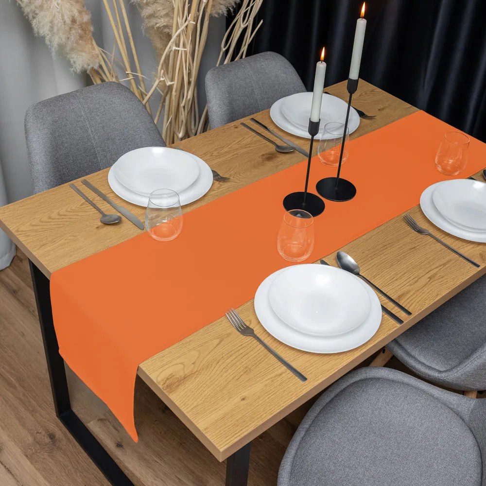 Biante Dekoračný behúň na stôl Rongo RG-035 Oranžový 45x180 cm