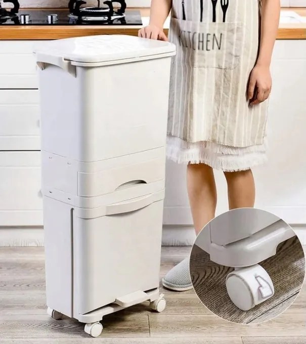 Odpadkový kôš NARDAN 42 l biely