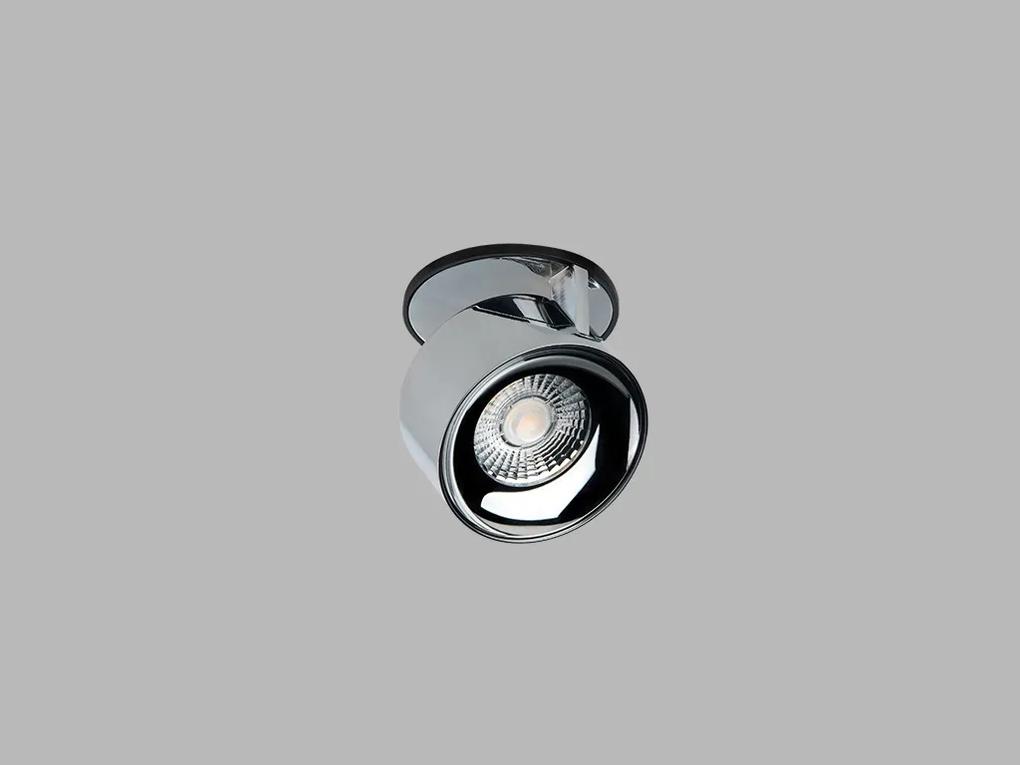 LED2 Zápustné flexibilné bodové LED osvetlenie KLIP, 11W, teplá biela, okrúhle, chrómované
