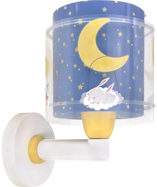 Dalber 76639 - Detská nástenná lampa MOON DREAMS 1xE27/15W/230V modrá