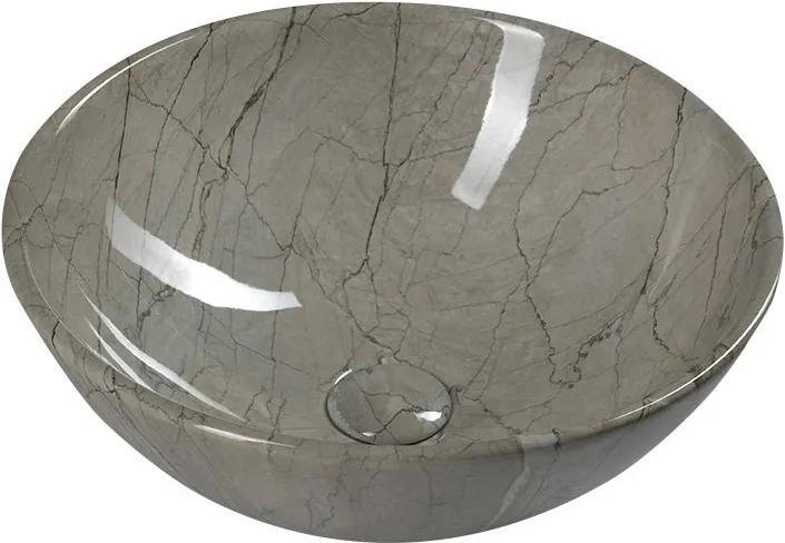 SAPHO - DALMA keramické umývadlo 42x42x16,5 cm, grigio (MM113)