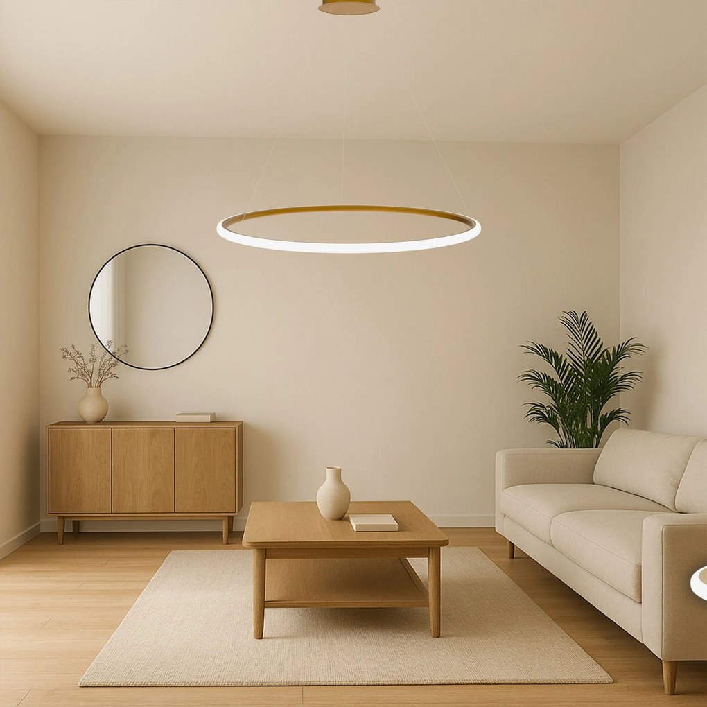 Toolight Toolight, LED stropné osvetlenie 100cm, 60W, 3000K, LHJ006-CP, zlatá matná, OSW-60003
