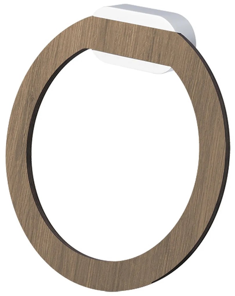 BISK Erga Bergen, prsteňový držiak na uterák chróm-hnedá, ERG-07103