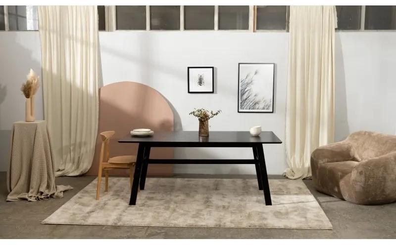 Jedálenský kaučukový stôl Lingo obdĺžnikový čierny