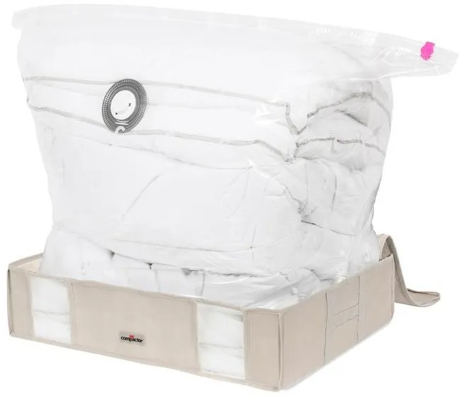 Úložný box s puzdrom Compactor Life, 145 l, béžová