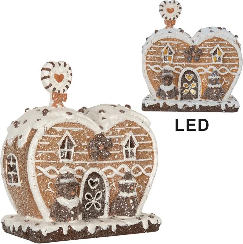 Perníková LED chalúpka Gingerbread Cotti - 18*10*19 cm