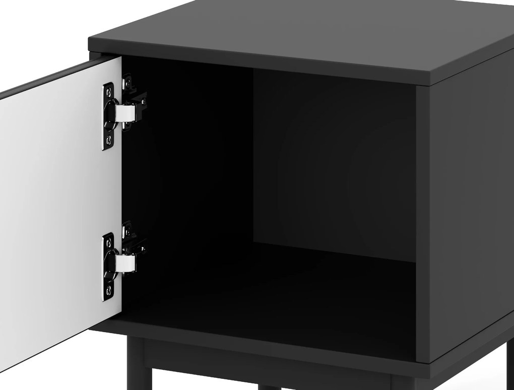 Nočný stolík Mazoma 41 cm čierny/zlatý