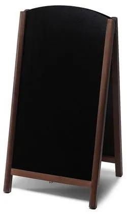 Reklamná kriedová vysúvacia tabuľa A, tmavohnedá, 68 x 120 cm