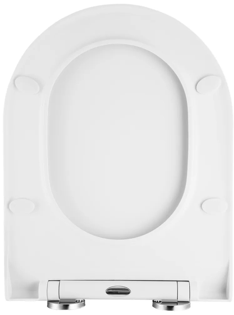 Gamma Verde D8, WC sedadlo 470x365 mm, polypropylén, SoftClose, EasyClean, biela lesklá, GMA-D8