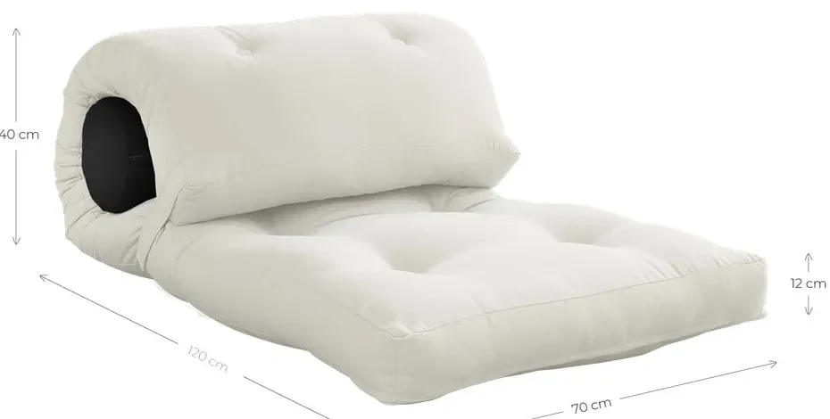 Sivobéžový futónový matrac 70x200 cm Wrap Beige/Dark Grey – Karup Design