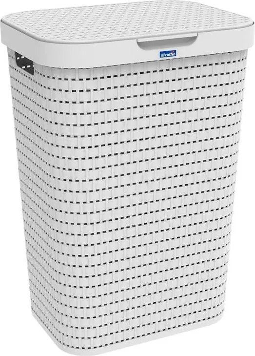 Kôš na špinavú bielizeň COUNTRY biely, 55 l