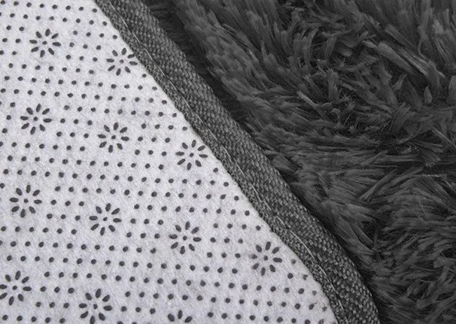 Protišmykový koberec SHAGGY tmavosivý