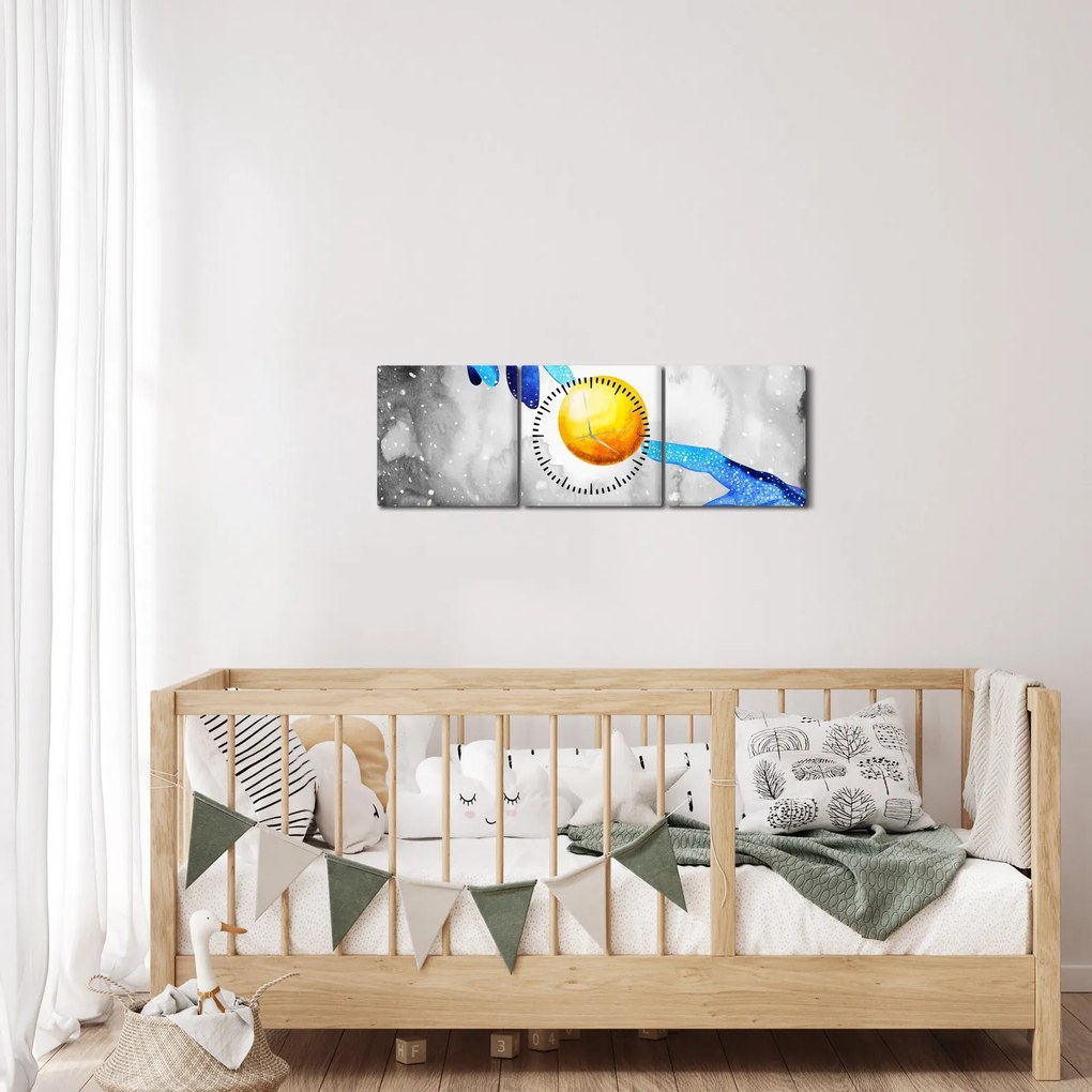 Obraz - Spojenie (s hodinami) (90x30 cm)
