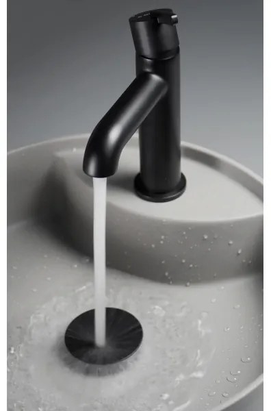 Deante CQS_SU4B-Umývadlo na dosku s otvorom SILIA pr. 36 cm granit/metalická sivá