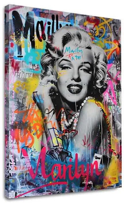 Obraz Graffiti Monroe na plátne | Akrylové detaily