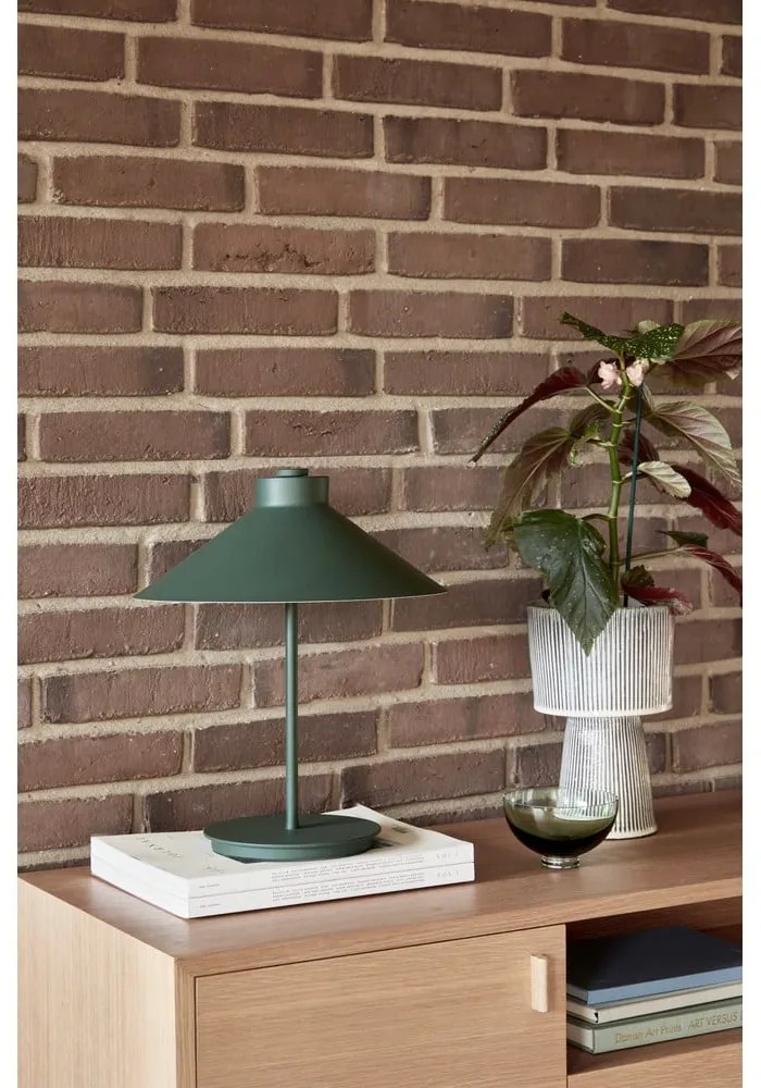 Tmavozelená stolová lampa (výška 38 cm) Shape – Hübsch