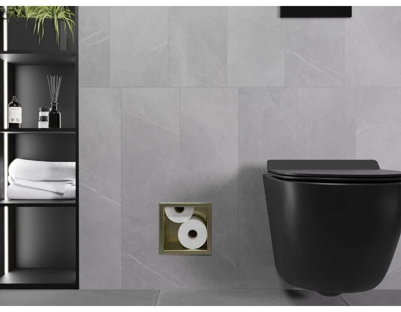 Mexen X-Wall-B, zabudovaný zásobník na toaletný papier, zlatá lesklá, 1955