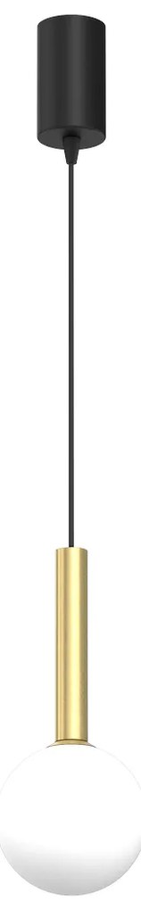 Závesné svietidlo Play, 1x biele sklenené tienidlo, b/g