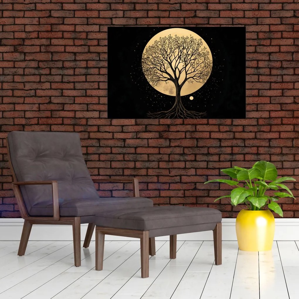 Obraz – Strom v zlatom splne I. (90x60 cm)