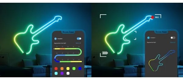 Govee - Neon 2 MATTER ohybný LED pás 3m RGBIC Wi-Fi