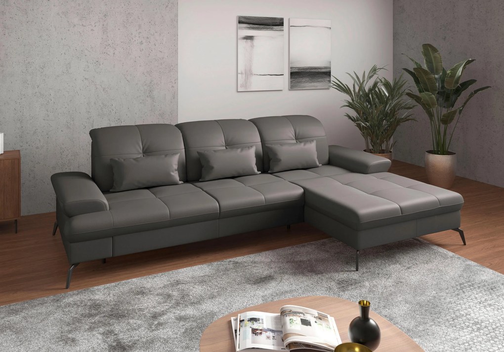 XXXLutz ROHOVÁ SEDAČKA, textil, koža, mokka Sit & More - Sedačky - 000144011741