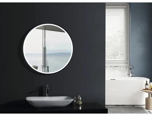 LED zrkadlo do kúpeľne DSK Black Circular 80 cm