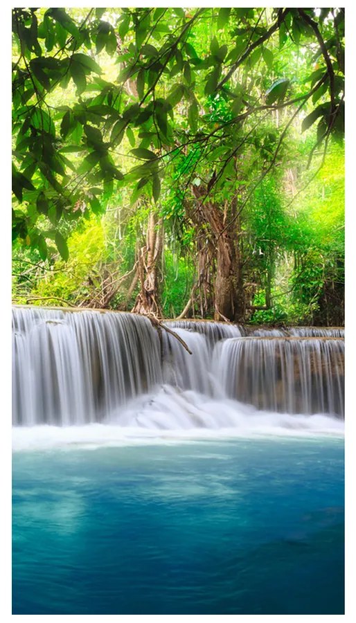 Gario Fototapeta Číry vodopád v džungli Veľkosť: 400 x 268 cm, Materiál: Vliesová