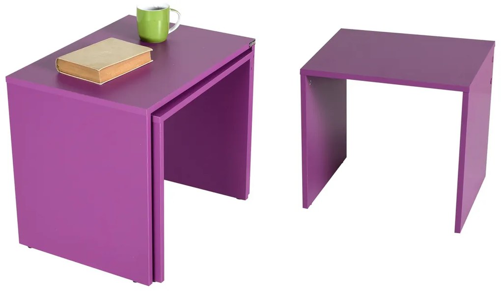 Skladací stôl SHP Purple, 3 ks