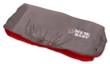 NEW BABY Rukávnik na kočík Classic Fleece grey/red