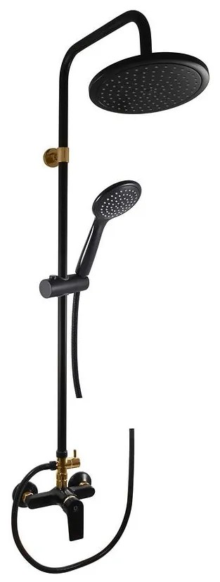 Batéria sprchová s funkcia dažďovej sprchy Colorado čierne/zlato CO182.0/3CMATZ
