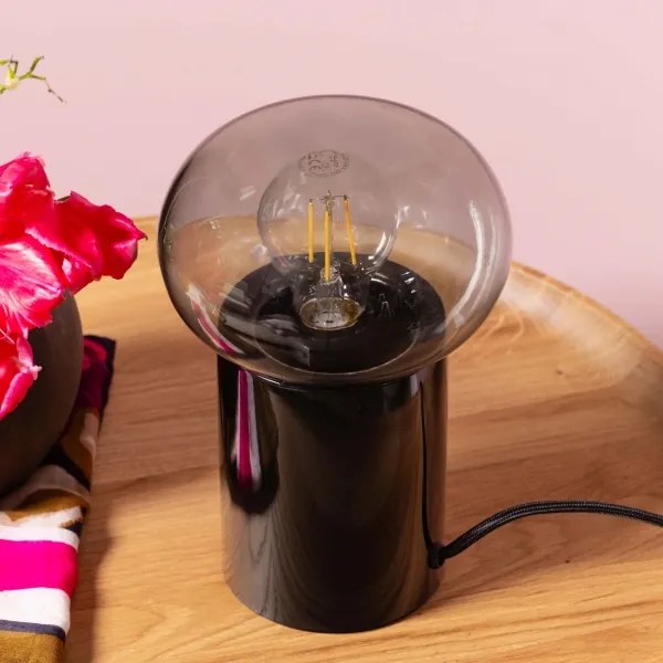 Brilliant - Stolná lampa KNUT 1xE27/25W/230V čierna/číra