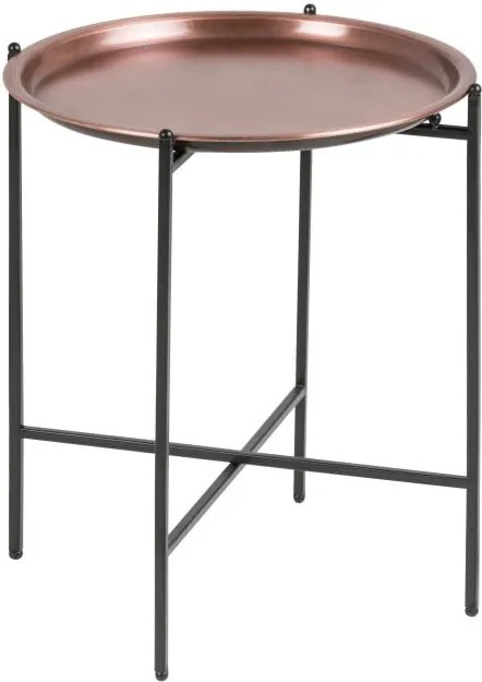 Odkladací stolík v medenej farbe Actona Osborn