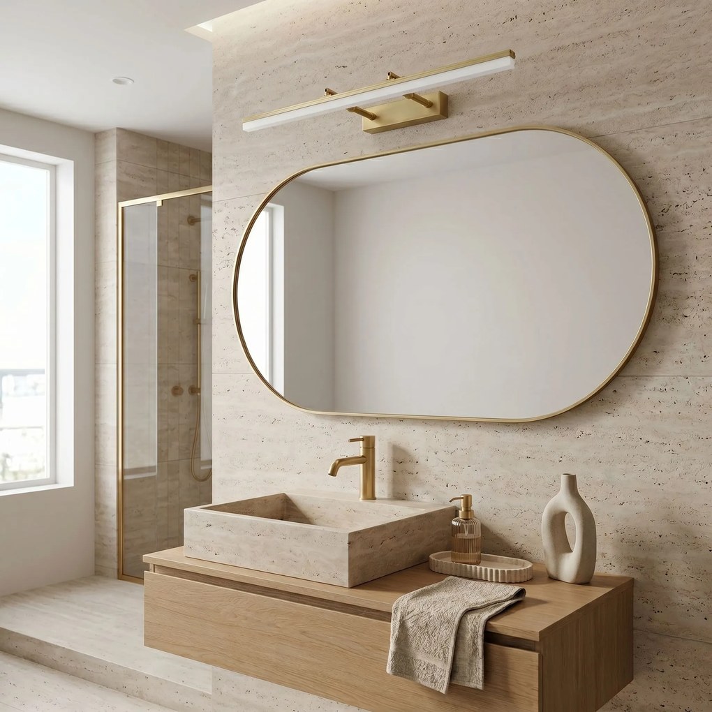 Toolight Toolight, LED nástenné svietidlo, 60cm, 9W, 4000K, 1000lm, APP1876-1W, zlatá matná, OSW-66031