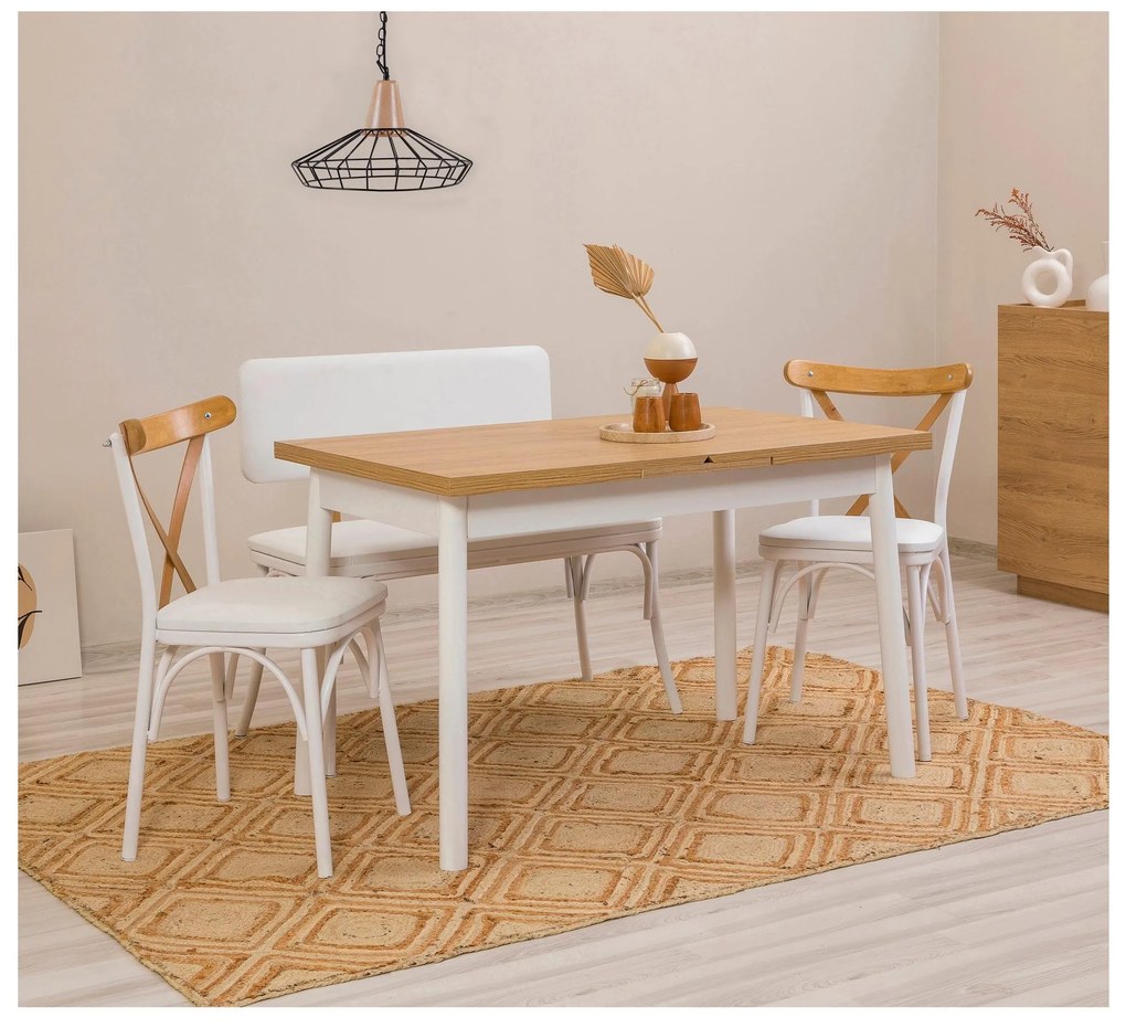 Jedálenský set Duvasa 23 (biela) (pre 4 osoby). Vlastná spoľahlivá doprava až k Vám domov. 1093794