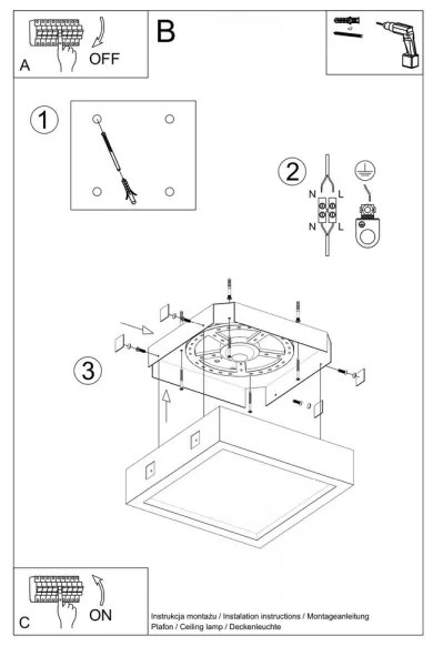 Sollux SL.0995 - LED Stropné svietidlo RIZA LED/18W/230V betón