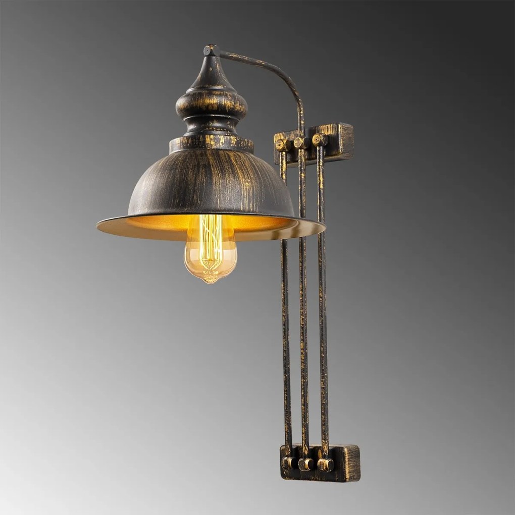 Nástenná lampa Saglam III mosadz