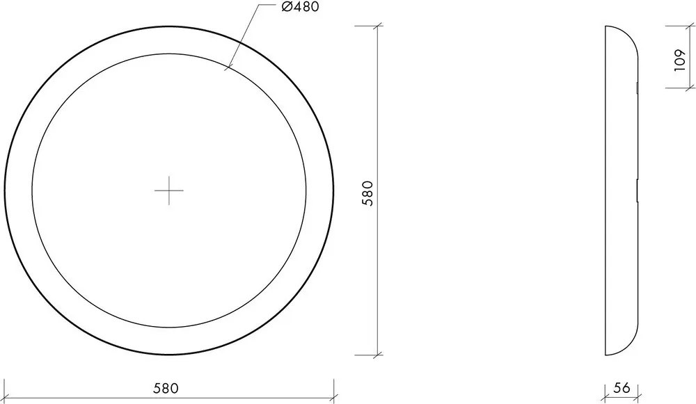 Nástenné zrkadlo ø 58 cm Allo – noo.ma