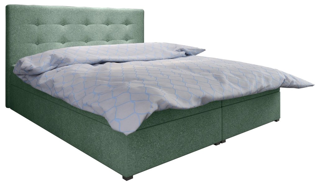 Manželská posteľ  Boxspring 140 cm Fade 1 (mätová) (s matracom a úložným priestorom). Akcia -19%. Vlastná spoľahlivá doprava až k Vám domov. 1046471