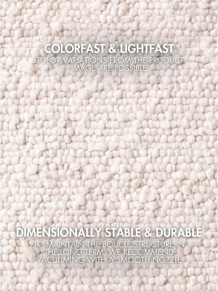 Slonovinový ručne tkaný koberec z materiálu buklé 160x230 cm Notting Hill Portobello – Ted Baker