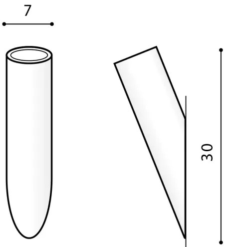LED nástenné svietidlo Torch biele