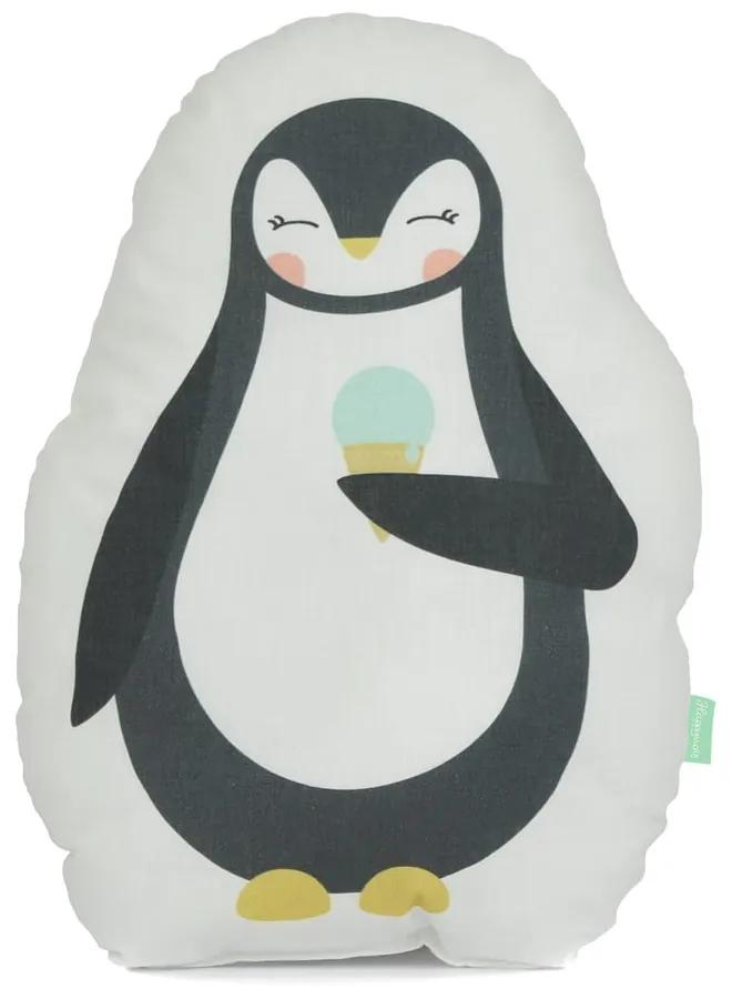 Vankúšik z čistej bavlny Happynois Penguin, 40 × 30 cm