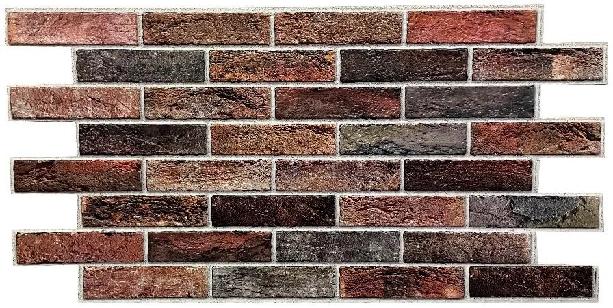 Obkladové panely 3D PVC 0051, rozmer 960 x 485 mm, tehla originál, IMPOL TRADE