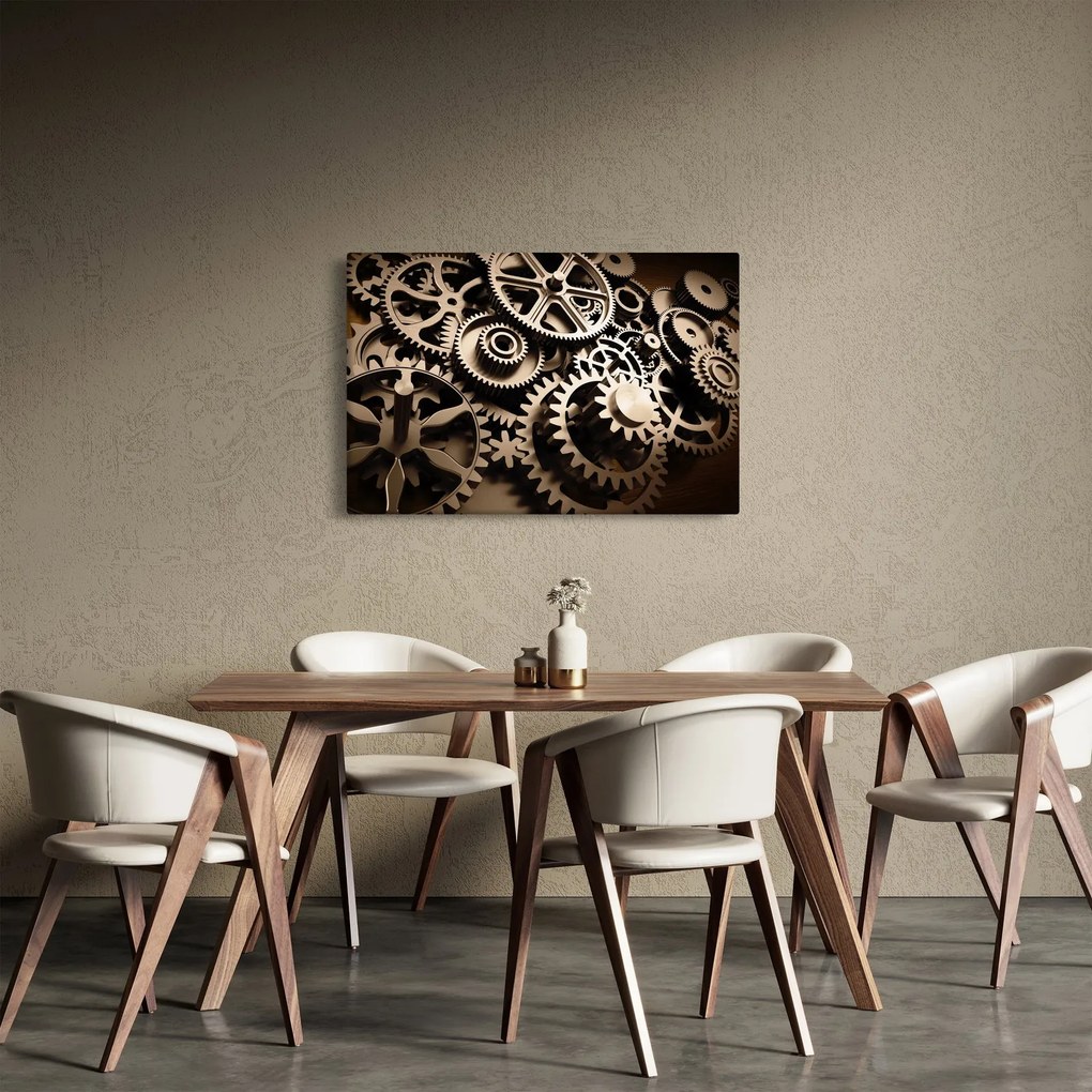 Obraz - Hodinové súčiastky (90x60 cm)