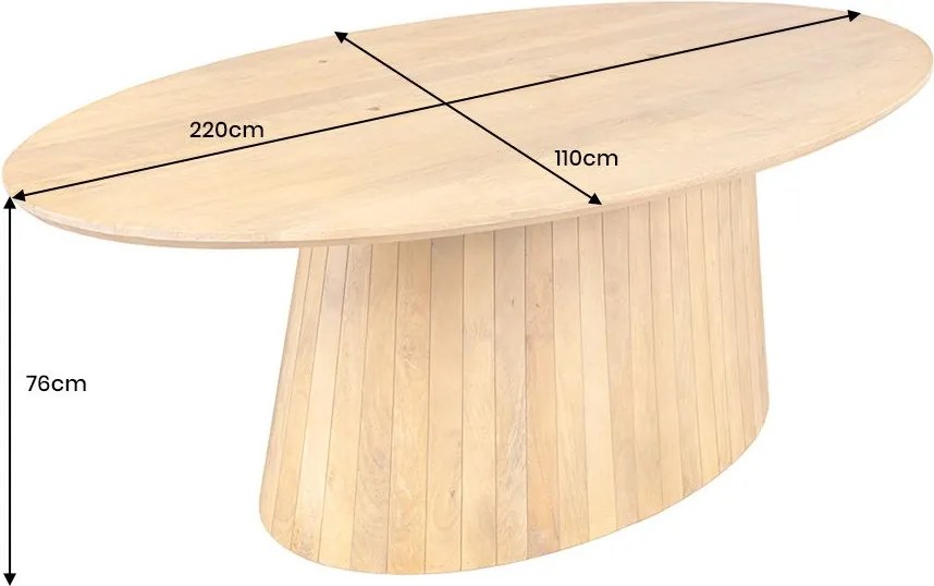 Oválny jedálenský stôl Movement 220 cm mango