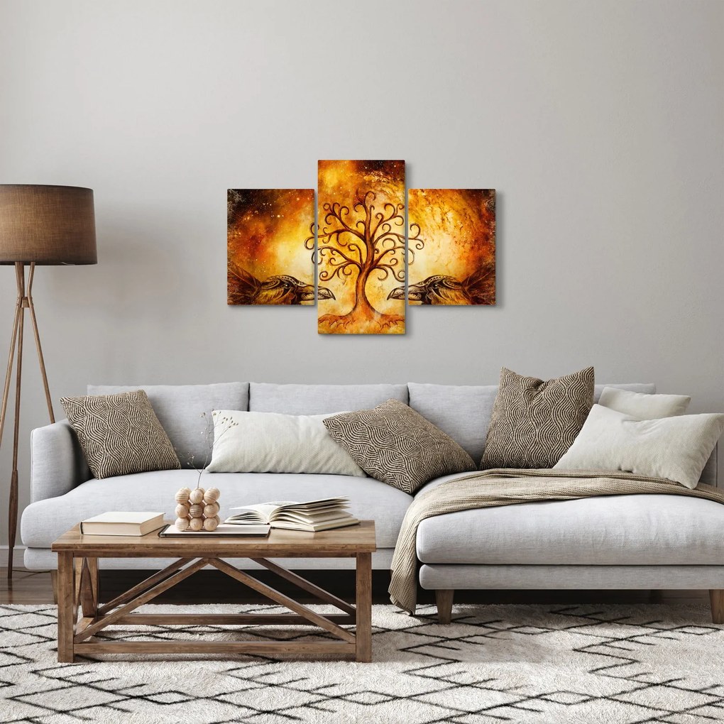 Prírodný abstraktný obraz stromu (90x60 cm)